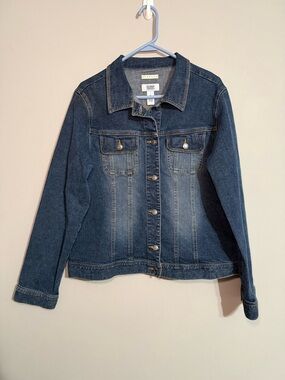 Universal Standard Plus Size Denim Utility Jacket - Dark Indigo